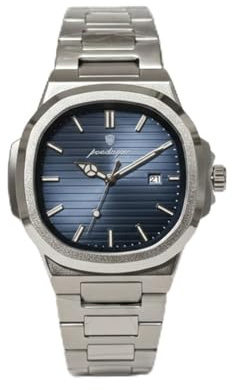 Genérico Reloj Hombre Acero Inoxidable, Resistente al Agua, Fecha y Manecillas Luminosas, Estilo Deportivo y Lujoso, Cómodo, Esfera Cuadrada de 40mm, Incluye Kit de Ajuste de Correa