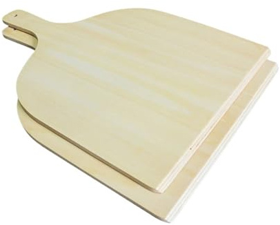 OPIGJUFD Pala Per Pizza Pala for pizza in legno con manico, taglia formaggio, sollevatore for bucce, utensili for la cottura di torte, teglia(2 Pcs)