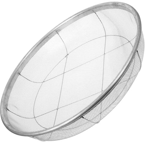 Housoutil Rundes Gartensieb aus Robustem Eisen 43cm mit 25mm Maschenweite Manuelles Erdsieb zum Filtern Von Erde Kompost und Saatgut für Gartenliebhaber