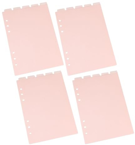 HAPINARY 20 Hojas Separadores Índice para Carpetas de Anillas con Pestañas Plásticas Reutilizables Divisores Impermeables para Cuadernos y Planificadores Accesorios Organizadores Flexibles