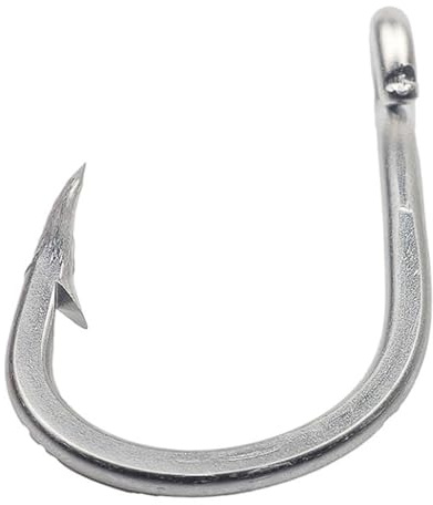 6-26 Stück rostfreie Edelstahl-Angelhaken for Salzwasser, geeignet for Störe, große Fische und Tiefseefische, mit verdickten Widerhaken(12/0 6 Hooks)