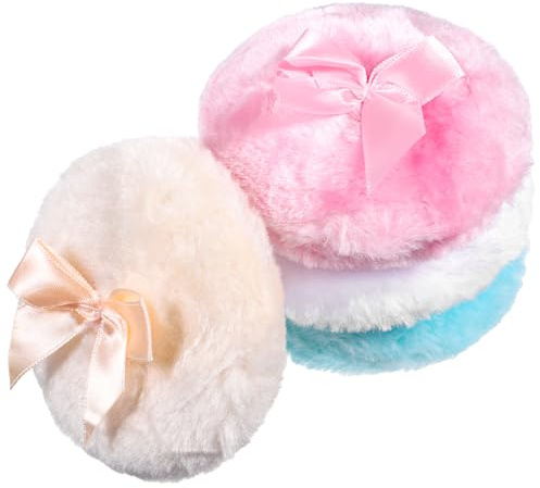 Bafutayawa Body Powder Puff, 4 Stück Puderquaste Für Körperpuder Fluffig, Powder Puff Waschbar Wiederverwendbar Für Gesicht & Körper