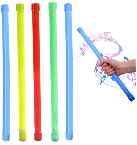 Hperu Groan Tube Noise Maker, 5 pièces 15, 9 Pouces drôle Rire bâton Plastique Son Tube faveur de fête Bulle sensorielle pour Enfants et Adultes, Couleur aléatoire, Rire bâton