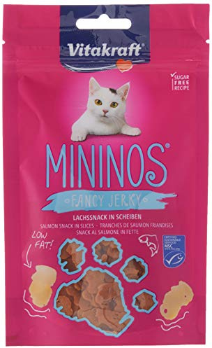 Vitakraft Katzensnack Mininos, Lachssnack in Scheiben - 40g