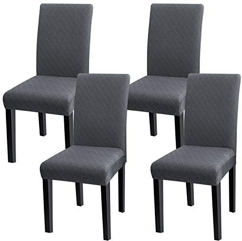 Fuloon stolsöverdrag set om 4 set om 6, stolsöverdrag universal stretch avtagbar stolsöverdrag skyddsöverdrag, för hemmatsal modern bröllopsbukett, hotell, restauranginredning
