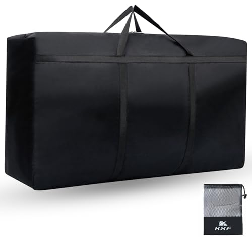 KXF 120L Large Capacity Storage Bag Waterproof Heavy Duty Moving Bag Sturdy Space Saver Saving Organiser Underbed Storage Organizer Large Clothes Box Packing Boxes for Duvet Blankets Bedding
