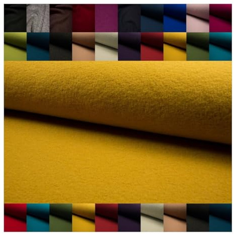 Fabrics-City ROT HOCHWERTIGER Baumwoll Stretch Nicki-SAMT Stoff – WEICH, ELASTISCH UND VIELSEITIG Wollwalk Like Wool