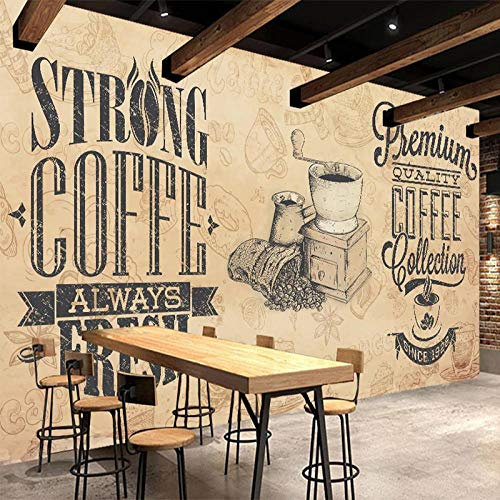 Papel Pintado Mural Personalizado Retro Nostálgico Cafetería Restaurante Fondo Decoración De Pared Papel De Parede 3D Papeles Tapiz-200 * 140Cm