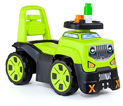 MOLTO | 3-in-1 SUV Rutscher mit Block Set | Grüner SUV Corridor Runner | Sicheres und widerstandsfähiges Kinderspielzeug | Förderung der Entwicklung von Kindern | +10 Monate
