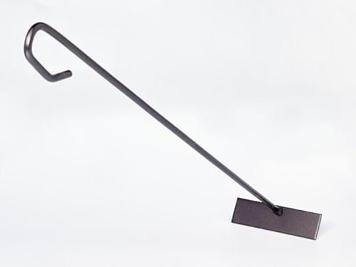 Raspador Rastrillo de Cenizas Chimenea Barbacoa Hierro Negro 65 Largo 12x3,5cm Escoba