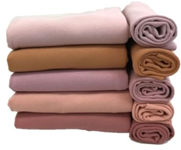 Die Stofftante Bio Soft Sweat mit passendem Bio Bündchen | Rosatöne | je 50 cm | kuschelig angeraut
