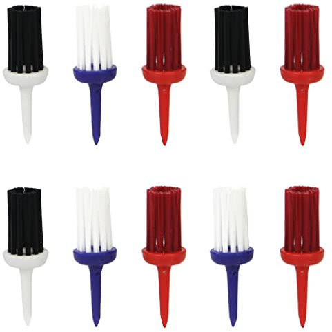 harayaa Packung mit 10 Golf Tees Brush Driver Training Golfer Aids Supplies, 62mm