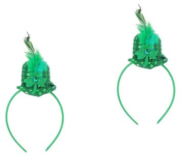 Housoutil 2stücke Lustiger Grüner Hut Haarreifen Mit Für Patrick's Day Leichtes Und Sicheres Haaraccessoire Für Partys Und Feiern Schafft Eine Fröhliche Atmosphäre