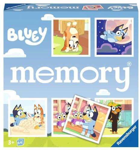 Ravensburger - Memory® Bluey, Juego de Memoria Desde 6 años, 2+ Jugadores