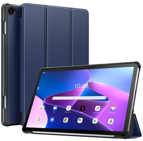 TiMOVO Hülle Kompatibel mit Lenovo Tab M10 Plus 3rd Gen 10.6 Zoll 2022, Leicht Schlank Schutzhülle mit Ständer & Harter Rückseite für Lenovo Tab M10 Plus 2022 Tablet, Marineblau