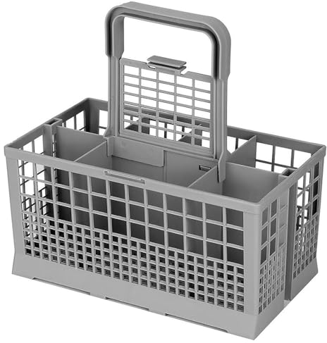 DL SERVICE Panier à Couvert Universel Lave-Vaisselle compatible avec compatible avec différentes Marques (Bosch/Siemens/Rex/Electrolux), Poignée Amovible, en plastique, 24P x 24l x 23,5H cm