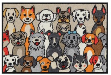 Salonloewe Minimatte Dog People I Schmutzfangmatte & Fußabtreter für Innen 50 x 75 cm