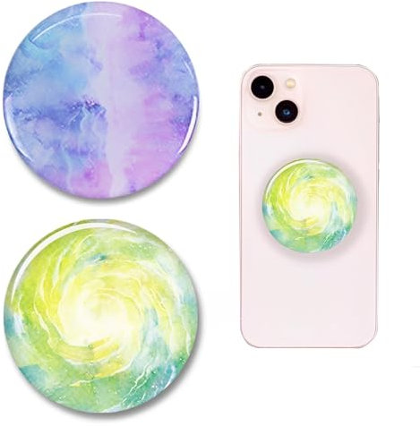 AOEVUIR 2 Pcs interchangeable Poignée et support rétractables pour smartphones et tablettes