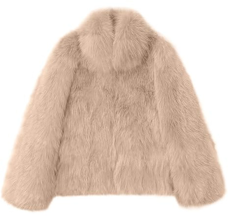 Generisch Pelzmantel Damen kurz Einfarbig Teddyfell Mantel Wintermantel Winterjacke Kunstpelz Jacke Winter Warm Fleecemantel Strickjacke Pelzjacke Faux Fur Jacke Kunstfell Jacken Felljacke Outwear