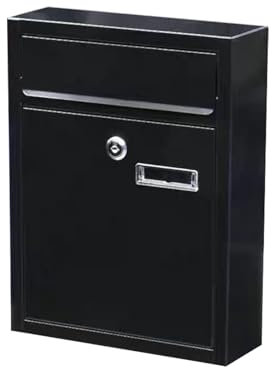 YZMJXNYY Briefkasten，paketbriefkasten, Postkasten Briefkästen Metall-Briefkasten, Wandbriefkasten, Verschließbar, Wandmontage(Black)