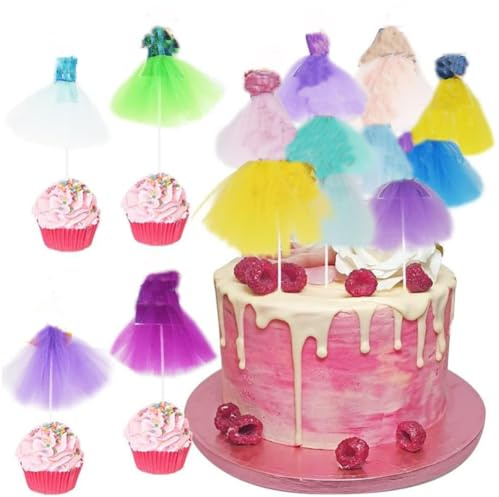 14 Pieces Cartoon Cake Toppers, Birthday Cake Decoration,Cute Cartoon Character Cake Decorations Set, Girl Theme Party,Birthday Party Cupcakes,For Kids Girls Baby Shower