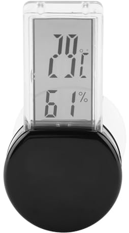 Thermomètre Hygromètre Numérique étanche pour les Reptiles - Moniteur de Température et d'humidité en Temps Réel avec Cote IPX5, Affichage Translucide et Options de Montage