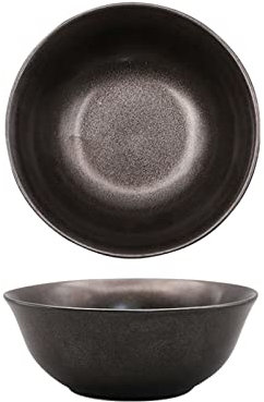 Insalatiera grande in ceramica in porcellana, 600 ml, stile retrò, per farina d'avena, ramen, cipolle, zuppa, lavastoviglie, microonde e forno, disponibile in colori blu e nero