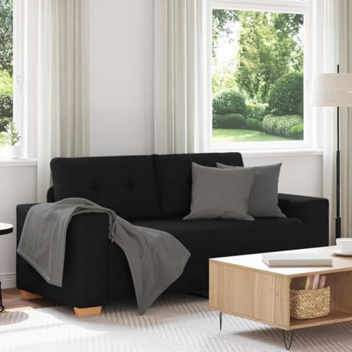 Homgoday Zweisitzer-Sofa Schwarz 180 cm - Komfortables Wohnzimmermöbel Model4105080