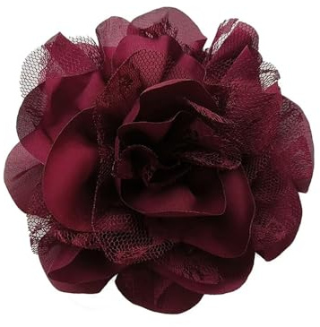 11cm Broche Fleur Rose Géante Épinglette Élégante Pour Femme En Satin Dentelle Accessoire De Bal Mariage Soirée Robe Ou Cheveux Bijou De Mode Fleur De Camélia Femme