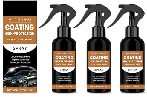 3PC Turbo Shine Nexa Spray 3 en 1 de Alta Protección, Spray de Pintura Rápida, Shiny Car Stuff, Coating Spray para Pulir Contra Arañazos, Spray de Revestimiento de Coche para Todo Tipo de Superficies