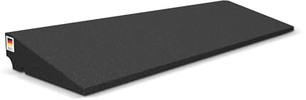blizz-z Profi-Bordsteinrampe Gummi B: 80 cm, H: 7 cm, T: 25cm - 1 Stück | Gummikeil Rollstuhlrampe, Auffahrrampe, Auffahrkeil, Auffahrhilfe, Autorampe - aus recyceltem Gummigranulat - Made in Germany