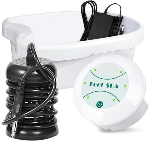Ionic Foot Spa, Professional Ionic FootSpa Machine, Foot Massager Bath Body Relaxed and Relieved for Beauty Salon, Home (with Basin)