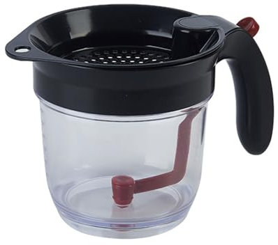 Oil and Broth Separator Gravy Fat Filter Gravy Greases Separator with Bottom Release Kitchen Utensils