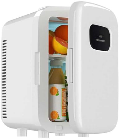 Blendra Mini Fridge 10L, LCD Skincare Fridge Small Refrigerator for Bedroom, Home And Car, Cooler and Warmer For Drinks and Cosmetics with Container Basket,220AC/12V DC