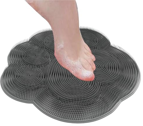 Tapis De Douche Pour Pieds De Douche - Coussin De Massage De Bain Avec Ventouses Antidérapantes, Tapis De Massage En Silicone, Pour Soins Pieds, Dos Nettoie, Masse VosPieds Sans Se Pencher