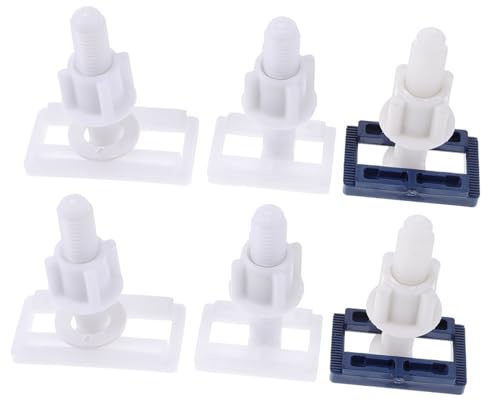 SEWOART 6 Ensembles Fixations pour Abattant Wc Lot de Boulons Plastique Durables pour Siège de Toilette Kit de Vis de Remplacement Adapté à Cuvette Wc Maison et Bureaux