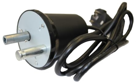 walexo Grillmotor 230 V 50 Hz 4 Watt mit spritzwassergeschütztem Schalter und 6 x 6 mm Vierkantaufnahme – Drehmotor für Grillspieß mit 130 cm Netzkabel