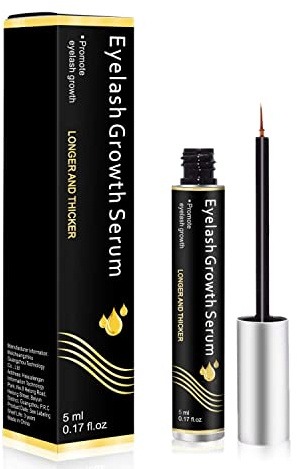 5ML Serum Pestañas Crecimiento, Voluminizador Largas y Gruesas, Potente para el Alargamiento y Engrosamiento de Pestañas, Tratamiento Fortalecedor y Alargador para pestañas -B