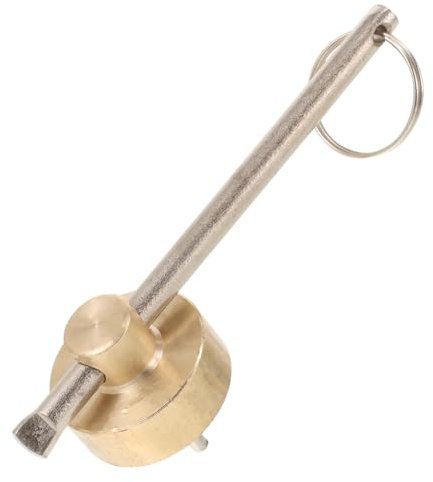 Kisangel Brass Radiator Valve Key Socket Wrench for Bleeding Radiators and Faucet Maintenance Multifunctional Air Pump Valve Tool for Home Office Industrial Use