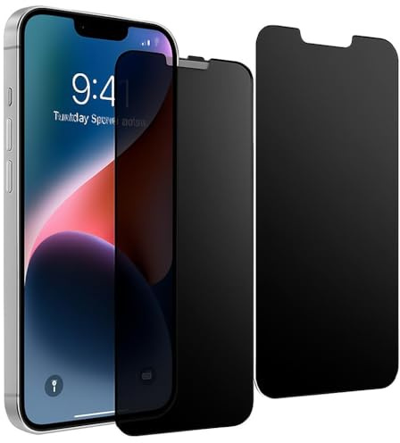 Set of 2 Privacy Display protection film for Apple iPhone 12 Pro Max for front phone screen made of Hydrogel, Flexible, Full Adhesive, Silicone, Complete Set for Easy Installation.