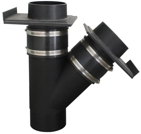 Absaug y verteiler für absauganlage absperrschieber luft kunststoff y stück absaugung abzweigstück flachschieber adapter