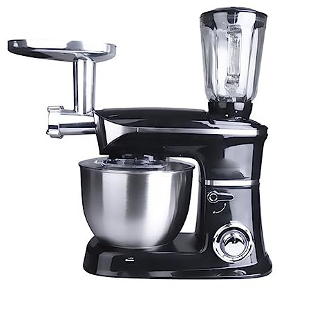 Robot Da Cucina 3 In 1 Frullatore Per Carne Ed Estrattore Di Succo Con Ciotola In Acciaio Inossidabile Da 6,5 L, Gancio Per Impastare, Frusta, Sbattitore, Spremiagrumi, Frullatore, Macinacaffè 1300 W