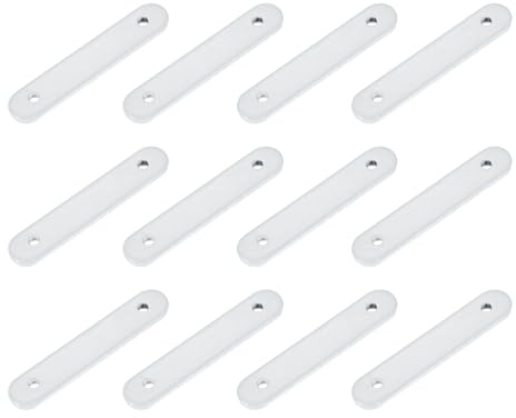 sourcing map 12 pesi per tende, 15 x 81 x 5 mm, 40 g, pesi in ferro per tende per fondo tovaglia, bandiere, tende da finestra per soggiorno, casa, ufficio, hotel, bianco