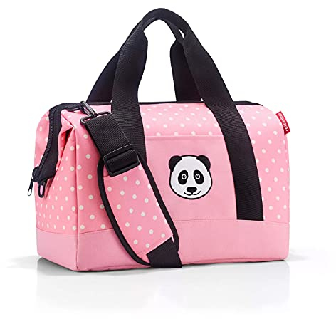 reisenthel Allrounder M Kids Kleine Reisetasche für Kinder Mit Stecklasche für Reisetrolleys, Couleur:Panda pink