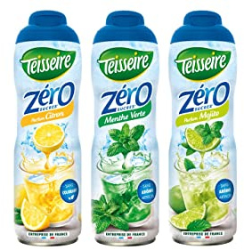 3 jarabes sin azúcar limón verde menta mojito 3X0.6L