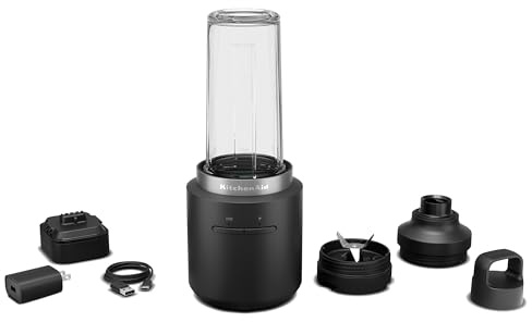 KitchenAid Go™ Cordless Personal Blender - battery included, KSBR256, Black Matte
