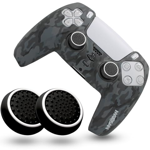 MatoSan PS5 Controller Skin mit Grip - Hochwertige rutschfeste Hülle und Hülle für beste Kontrolle - mit präzisen Daumenschlüssel Kappen - Ideal für PS5 Controller Zubehör