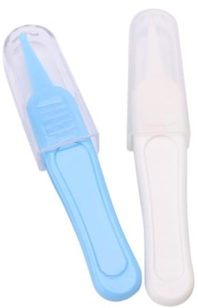 2pcs Baby Clean Tweezer Infants Clean Ear Nose Navel Safety Tweezers Safe Forceps Cleaning Baby Nose and Ear Gadget Safe Baby Booger Remover