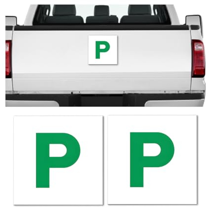 JNNJ 2 Stücke Auto Aufkleber Buchstaben Aufkleber, L-Schilder Aufkleber Selbstklebend, Selbstklebende L-Aufklebers Wasserdicht Für Auto, Selbstklebende L-Aufkleber Magnetische Für-Auto(P-Version)