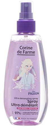 Corine de Farme - Spray Ultra Desenredante Reina de las Nieves 2, Elsa - Cuidado para Piel Delicada, Niños desde 3 Años, Formulación Clean Beauty, Hecho en Europa